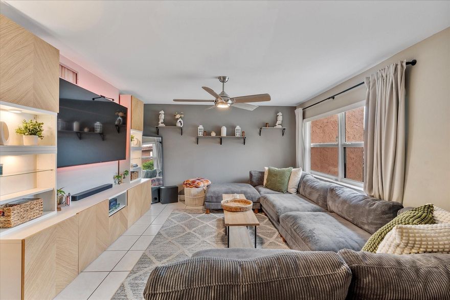This spacious two-story townhome in Valencia Village offers 3 bedrooms and 2.5 baths across 1,590 sq ft of comfortable living space. Ideally located just across the street from multiple universities, offering unmatched convenience. The open layout feels bright and inviting, ideal for both everyday living and entertaining. Enjoy a screened patio perfect for outdoor dining, plus a balcony off the primary suite. A new HVAC system, installed in December 2023, adds comfort and efficiency. Laundry is conveniently located on the patio, with two assigned spaces and ample guest parking. The community backs to green space and is quiet and welcoming. Ideally located near I-595, universities, shopping, dining, and top schools, this home strikes the perfect balance of location and livability.