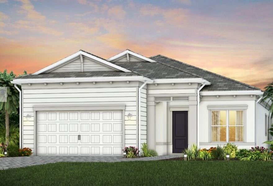 UNDER CONSTRUCTION:  Builder is paying the CDD debt!  Elegantly appointed design finishes greet you at every turn including an impressive built in Kitchen and wood look tiles flowingly seamlessly throughout.   Corner location next to a park area.  Late spring completion - Come lock in the future promise of your new home today.