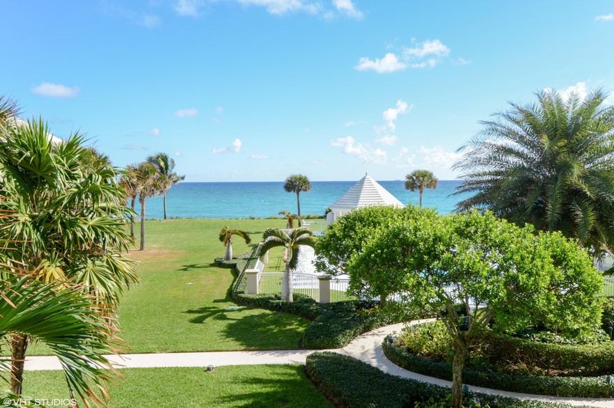 Greathouse is the idyllic Oceanfront Residence nested inside of North Palm Beach's most exclusive community, that is Lost Tree Village. Combining all the amenities of a World Class community: Golf, Tennis, Boating & Club Membership with the turn-key convenience of an Oceanfront Oasis.  A completely renovated 3-bedroom, 3-bath residence features a "Spacious Floor-Plan" and an oversized, covered balcony in the Master Suite, providing residents with fabulous Ocean Vistas from Sunrise to Sunset as well as a private back stairway to the ocean & pool. The Atlantic Ocean views continue inside the Master Suite, Loggia/Family Room, Living & Dining Area all enjoyed from an elevated 2nd story condominium affording panoramic views just above the bluffs. Marble floors & crown moldings