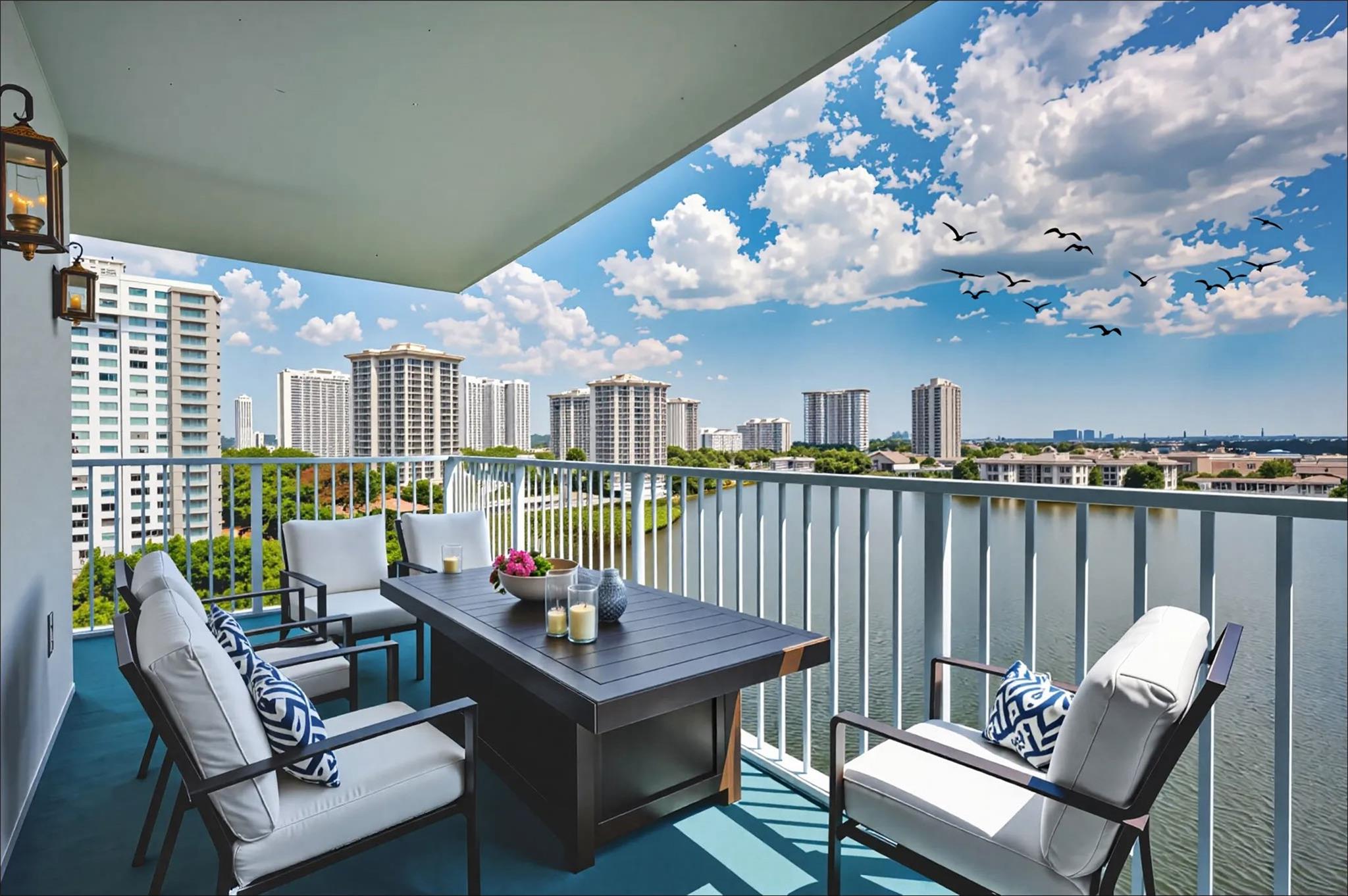 Completely renovated 11th-floor CORNER residence spanning nearly 1,700 sq. ft. with panoramic views of Little Maule Lake, Intracoastal & the Aventura skyline. Open-concept layout features a gourmet smart kitchen with quartz counters/backsplash, deep stainless sink, induction cooktop & premium appliances. Flexible den/nook ideal for desk or breakfast table. Water views from every room plus Nest smart thermostat & ample storage. Both bathrooms have been renovated with spa-like designs. Wraparound terrace, covered parking spot steps away from lobby entrance, & private storage unit also included. Resort amenities include a heated pool, fitness center, sauna, tennis, basketball, putting green, trails, BBQs, library & 24/7 concierge. 710 credit score required. *note* photos are virtually staged