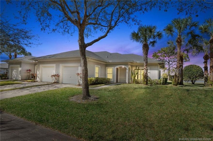 Meticulously maintained and truly move-in ready, this beautifully kept 2 bedroom, 2 bath home, with a 1-car garage is a rare find. Ideally located just minutes from downtown Fort Pierce, this home showcases true pride of ownership and looks like new. Interior features include crown molding, plantation shutters, ceramic tile, walnut wide-plank flooring, and granite countertops, all working together to create a warm and welcoming interior. Thoughtfully cared for and impeccably clean, this home also features a roof replaced in 2025, which offers peace of mind for years to come. The community offers a pool, fitness center, dog park, tennis courts, and community room, providing both convenience and lifestyle amenities.