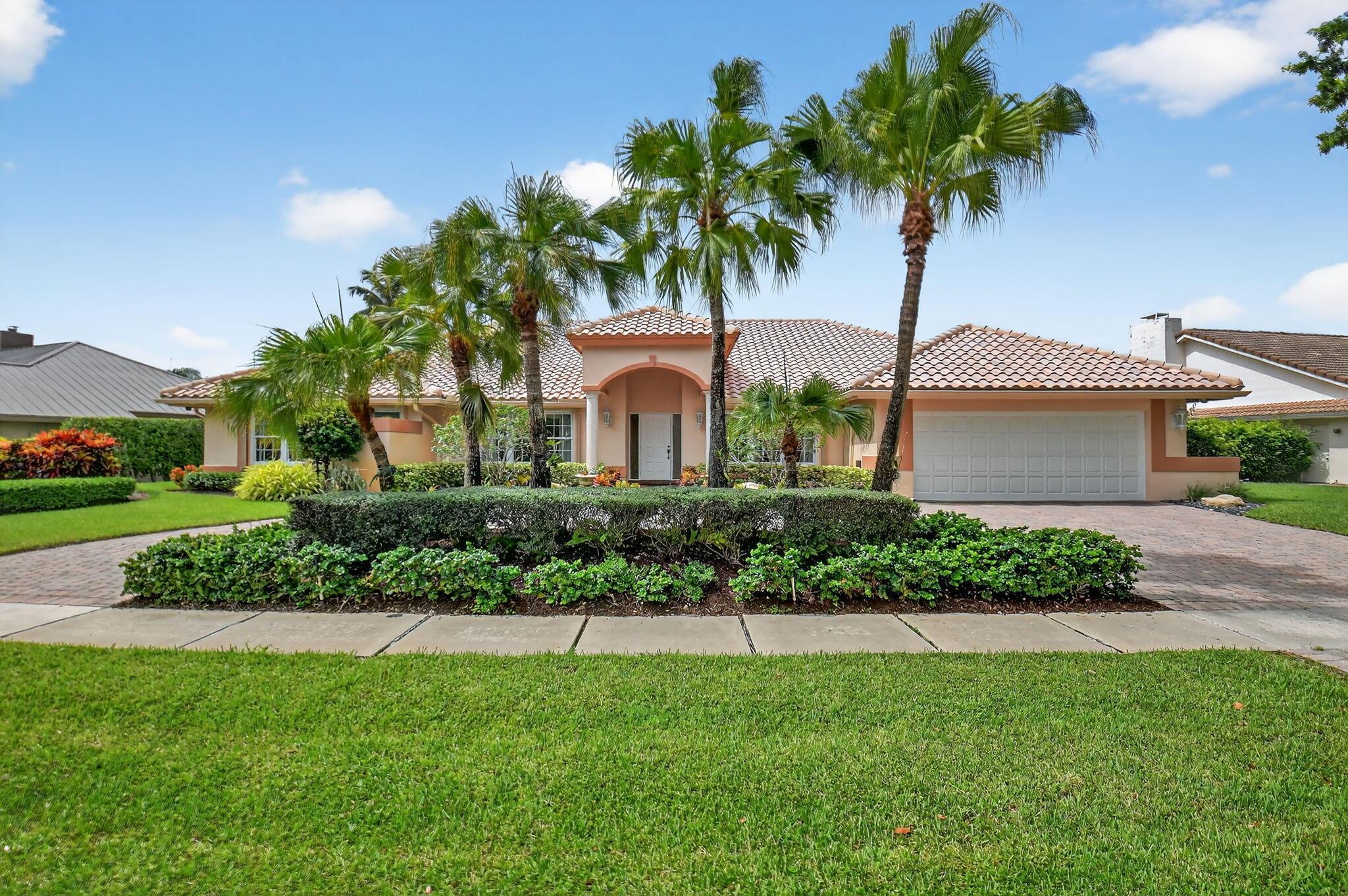 IMPECCABLY MAINTAINED IN WOODFIELD HUNT CLUB, WITH NO MANDATORY MEMBERSHIP IN THE HEART OF BOCA RATON, THIS SINGLE-STORY RANCH HOME IS CONVENIENT TO SOUTH FLORIDA'S TOP PRIVATE SCHOOLS AND IS ZONED FOR HIGHLY RATED PUBLIC SCHOOLS. BOASTING 4 SPACIOUS EN SUITE BEDROOMS, W/ A TOTAL OF 4.5 BATHROOMS, & A THOUGHTFULLY DESIGNED OPEN LAYOUT, THE HOME IS FILLED W/ NATURAL LIGHT AND EXUDES WARMTH THROUGHOUT. THE SOUTH-FACING BACKYARD OFFERS SERENE LAKE VIEWS, CREATING THE PERFECT BACKDROP FOR RELAXING OR ENTERTAINING. STEP OUTSIDE TO A RECENTLY RESURFACED POOL, EXPANSIVE COVERED PATIO & SCREEN ENCLOSURE, & AN OUTDOOR KITCHEN--AN ENTERTAINER'S DREAM. INSIDE, YOU'LL FIND GENEROUSLY SIZED BEDROOMS W/ AMPLE CLOSET SPACE, 2 WATER HEATERS, 3 AIR CONDITIONERS, & FULL HURRICANE PROTECTION!