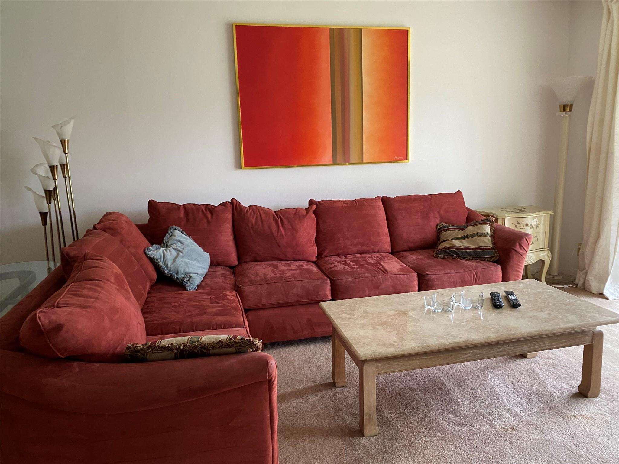 Fully furnished 2/2 with Par 3 golf course view. Over 55 Country Club Community. 24 hr guard gated. Bright, comfortable. 1170 sq ft 2nd Floor. Bldg 24 (Phase 3). Close to the Clubhouse which has a restaurant. Assigned parking space. Laundry room near unit. Paid rec lease means Free Tennis & golf (you pay only for the cart rental). Par 3 & 18-hole PGA par 72 golf course. Heated pools. Courtesy bus. Pickle ball courts. Exercise Room, Library, Putting Green, Sauna, Vehicle Wash Area, and more. Application, interview & Board approval required which includes a credit score of 700 and income requirements. At least 1 person must be over 55 & no one under 18 years old. Florida living at its best.
Move in ready.