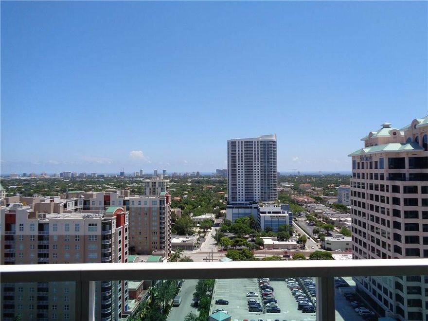 Pristine 2 bedroom split plan condo on a high floor with beautiful view of the ocean and Ft Lauderdale. Marble floors in living area, berber carpet in bedrooms. Washer dryer in unit, granite counters, s/s appliances.  Cable and internet are included in rental.  Building amenities include:  a roof top infinity pool, fitness center sauna and theater. Enjoy luxury living in the heart of downtown Ft Lauderdale. A storage is bin is available and can be rented for $75.00 per month.