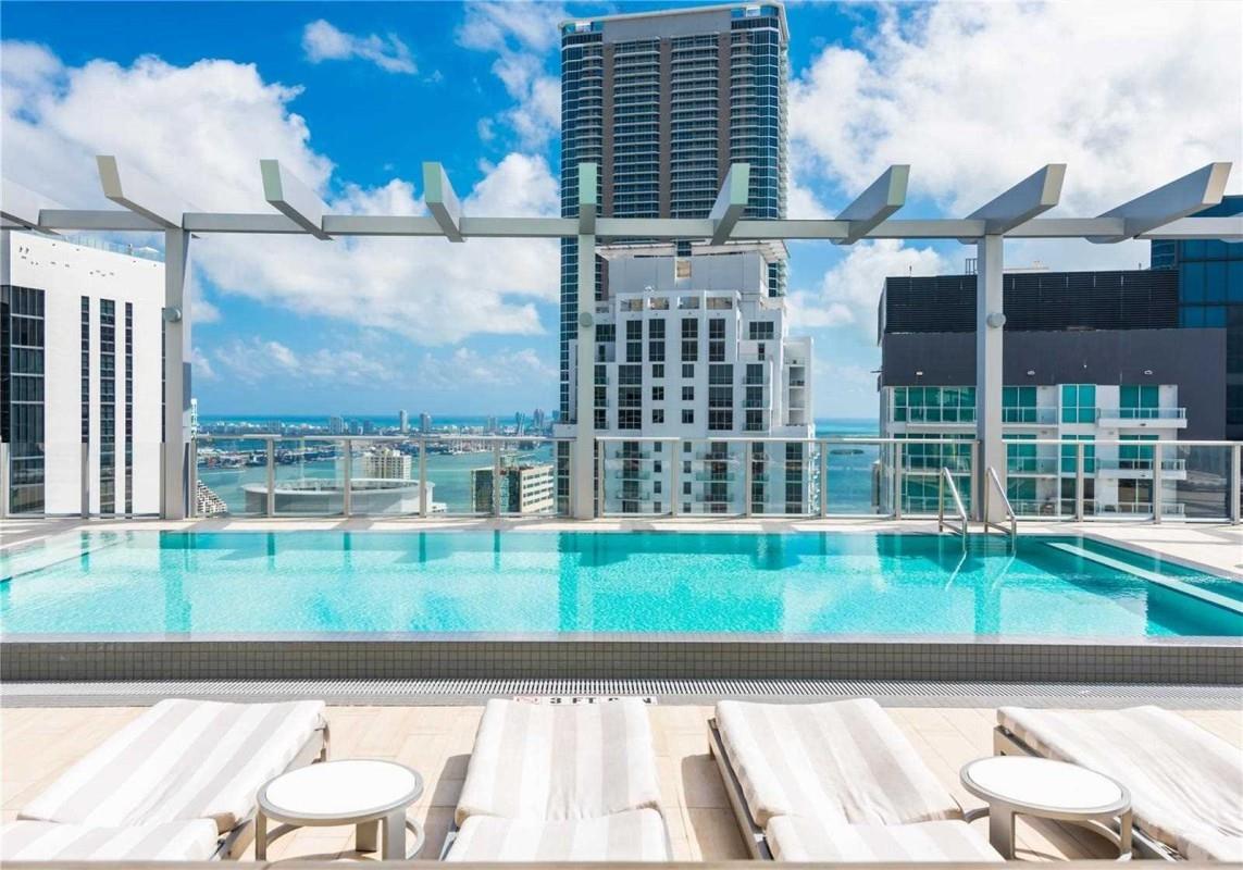 Furnished large size corner lower penthouse unit in the heart of Brickell. This space is an ideal paradise to enjoy the welcoming Miami lifestyle. Available from August 2025 for short or long-term rental. The unit features two completely private split-designed bedrooms with ensuite bathrooms, a spacious living room, kitchen, and an oversized wraparound balcony with spectacular bay and city views from floor-to-ceiling windows. Premium garage parking spot included.