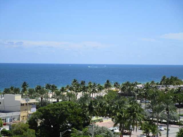 Gorgeous, unobstructed ocean view from 10th floor! Only one block from the beach. Large neutral tiles, new kitchen with wood cabinets, granite counters, stainless steel appliances. Updated bathroom. Hurricane Impact windows & sliding doors. Large balcony overlooking the ocean. Municipal parking across the street can be used for 2nd car and is believed to be only $50/month. Also available for 6 months+ at $2,200/month.