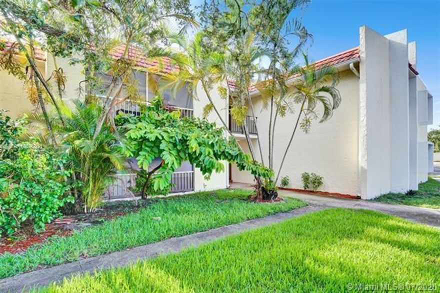 Completely renovated condo at Spanish Oaks. New kitchen with brand new fridge and microwave. Laminate floors throughout. Nice porch with garden view, storage closet on the side of porch. Two assigned parking spaces. Conveniently located, quiet community with two pools  tennis courts and club house. Perfect location walking distance to FAU and Boca Regional Hospital, close to Boca downtown and beach.