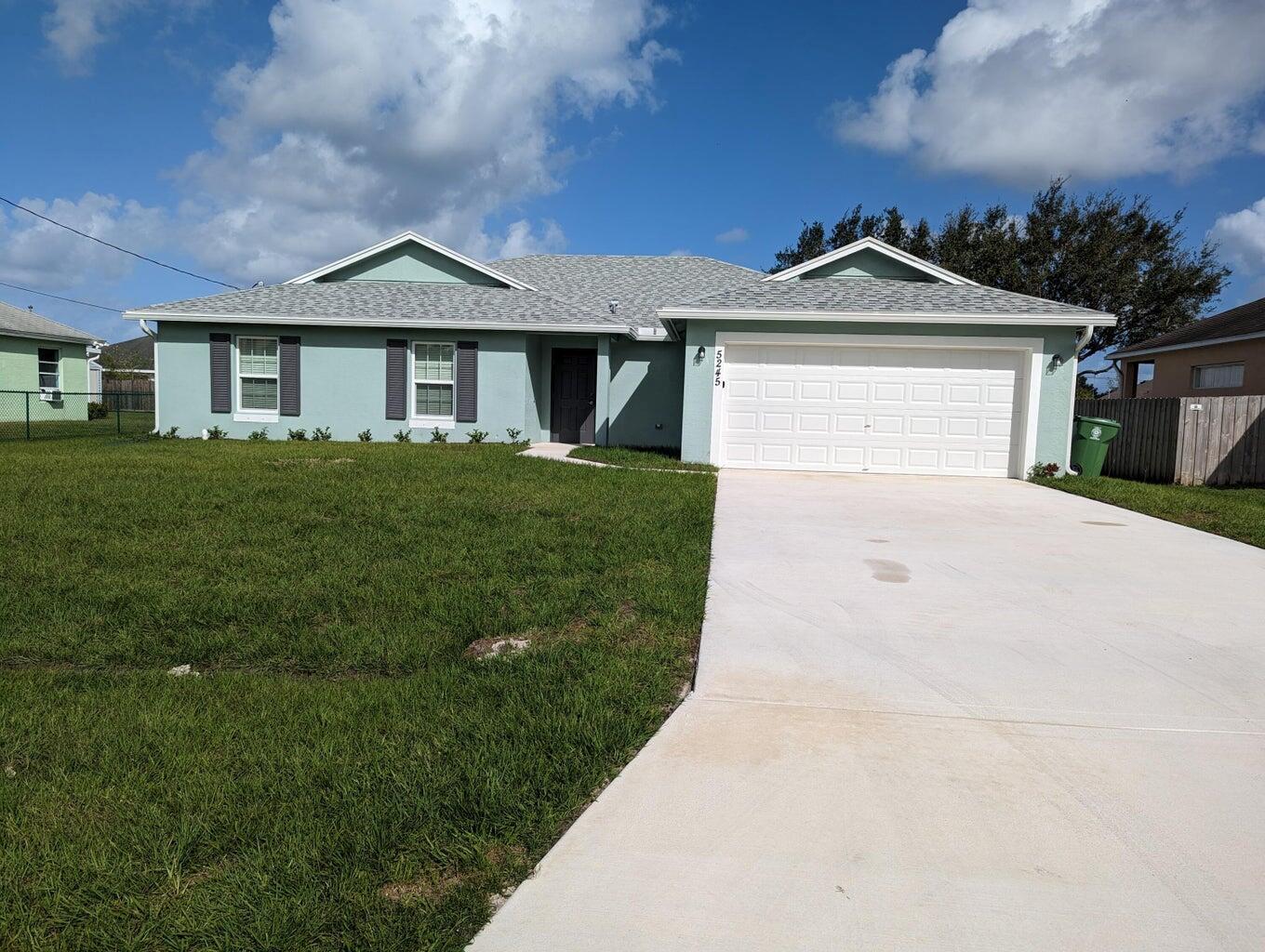 2022 Built Home Unfurnished 4 bed 3 bath home. 2 Ensuite Bedrooms. Plus 2 additional bedrooms with a shared bathroom. Modern Open Floorplan. Wood plank look Tile Floors. Screened Patio. Inside laundry. 2 car Garage. Located in the Torino area of Port St Lucie. NO HOA! Amazing Winterlakes Park 1 block away! Close to Mets Spring Training stadium, Easy access to I-95 only 15 Min to beaches. 90 min to Orlando or Fort Lauderdale. First Last and Security. Possible pets ok with additional non refundable Deposit depending on pet(s) and number.