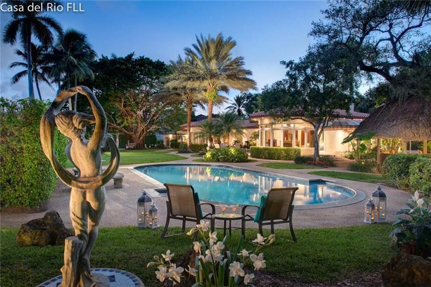 Gorgeous Ft.Lauderdale Estate on 1.5 acres of lush tropical grounds. Enjoy 300' of dock space on The New River w/direct ocean access. Main house is ideal for entertaining w/gorgeous views; open floor plan; gourmet kitchen and luxurious master suite. Complete family compound minutes to downtown and beaches. Contact listing agent for Private Showing(s) and information.