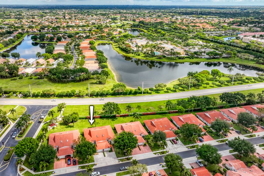 Rarely available one-story villa in desirable Coral Lakes 55+! This well-maintained 2BR/2BA + den offers 1,683 sq ft with vaulted ceilings and skylights for natural light. Open layout with den/office/guest space. Updated kitchen with granite counters, stainless steel appliances, and built-in desk. Spacious primary suite with remodeled bath, dual sinks, and glass shower. A/C 2020, newer water heater, roof approx. 10 years. Private patio with green space views. Resort-style amenities include 72,000 sq ft clubhouse, pools, fitness center, tennis, pickleball, and more. Prime Boynton location near shopping, dining, and minutes to Delray Beach.