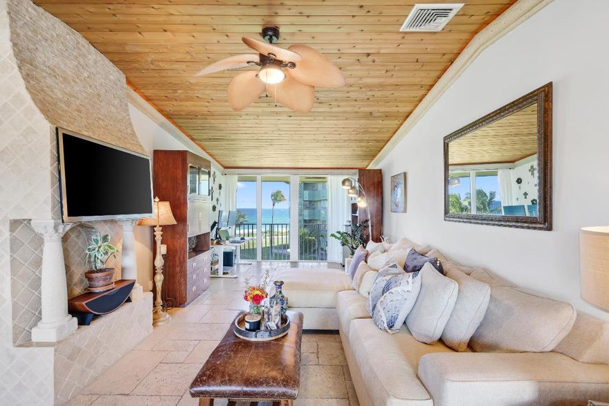 Live the dream of Ocean and Intracoastal views all day every day! This beautifully renovated unit is an oasis on the sea.  Full ocean views from the entire living area and bedroom. Also enjoy magnificent intracoastal views from the living areas.  High end appliances and no expense spared during the renovation. Enjoy miles of private beach with no public access. Owners only. Don't miss this opportunity to own a piece of paradise. Cash only, Land lease expires in 2056