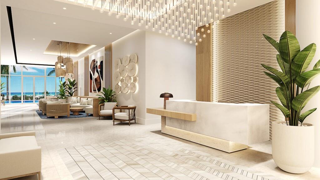 This elegant 10-story boutique building comprised of only 17 residences, provides an unparalleled oceanfront lifestyle with breathtaking sunrise and sunset views. This residence occupies the south half of the 8th floor and spans 3,240 sq ft with private elevator. It features 3 bedrooms, a den, and 3.5 bathrooms, thoughtfully designed to maximize comfort and sophistication. The open floor plan is enhanced by floor-to-ceiling windows allowing for unobstructed ocean views and an abundance of natural light. Ocean 580's amenities include a rooftop deck with two firepits, a spa and an outdoor kitchen. Ocean view fitness center, beachside pool deck, and a private beach complete with loungers. Entertain in the resident party room and 24 hr. valet and concierge services.