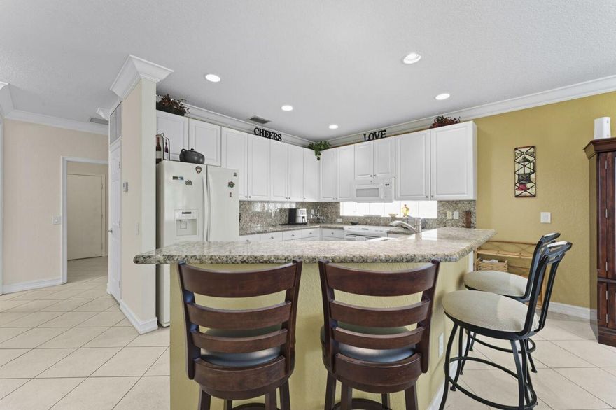 SPACIOUS FURNISHED 5 BED 3 Bath home w/ a 3 car garage in Canyon Lakes! AVAIL 11/15/26! Annual ($5000) or short term ($7500). 1st floor boasts 1 bedroom w Queen bed & full bath. Upstairs features 3 bedrooms (2x queen beds, 1 set up as an office) + a primary suite w/ a King bed, sitting area, built in's in both closets, dual sinks, soaking tub, & walk-in shower. Entry opens up to a formal dining area & living room w/ sliders to the covered patio, grill & private yard offering Avacado, Pomerac & Mango trees. Kitchen is open to breakfast area & family room-also featuring patio access. Plenty of natural light thruout the home. Dual ACs. Enjoy a billiards setup in the 3rd garage bay. Lawn care & internet included. HOA requires 6 month min lease. All offers will be presented. Prime location!  Canyon Lakes is an all age gated community conveniently located just South of BB Blvd and minutes to the Florida Turnpike. Nearby Canyon Town Center features a mix of shops, restaurants, and other services. Resort style amenities include a renovated Clubhouse with fitness center, Aerobics studio, Pool, kids water play area, tot lot, covered game area, social hall, kids center, Tennis, Basketball, walking/biking trails, open play field. Top Rated Schools. Shopping centers nearby include Earth Fare, Wawa, PetSmart and more.