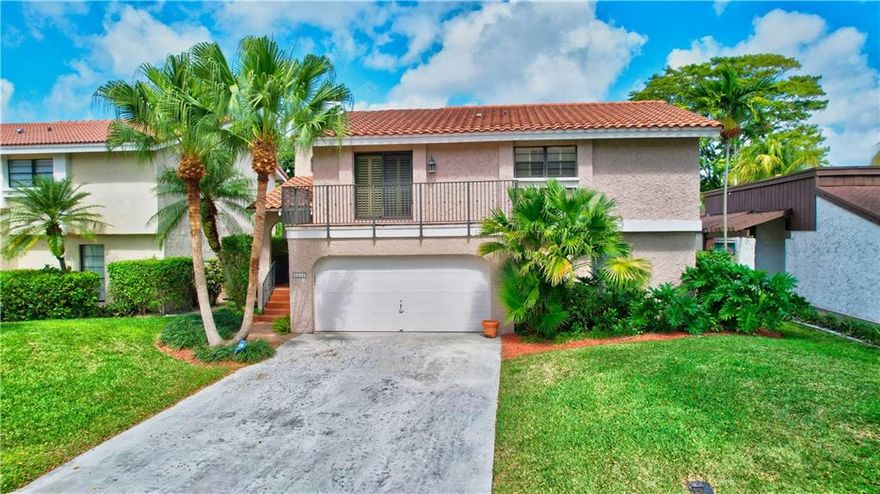 Welcome to Vista Verde.  Located in beautiful central Boca Raton.  This home offers 3 bedrooms & 3 full bathrooms.  Vaulted ceilings in the formal living and dining room areas.  The kitchen offers granite countertops with stainless steal appliances.  The home backs up to a canal.  Backyard is very private with a nice covered patio and pool area.  All 3 bedroom are on the 2nd floor.  The HOA includes lawn maintenance for the front yard, common areas and children's park.  Zoned for A-rated schools - Verde K-8, Omni Middle, & Spanish River High.  Walking distance to places of worship.  Great location, close to all the shopping, restaurants, parks and beaches.