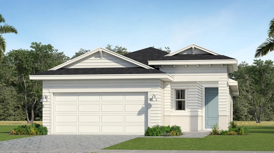 This new single-story home features a smart layout that prioritizes ease of living. Down the foyer is an open-plan design shared by the kitchen with a center island, dining room and family room, which extends out to the covered lanai. On the opposite side of the home are all three bedrooms to provide a restful retreat, including the owner's suite with an attached bathroom. At the front is a versatile two-car garage.Prices, dimensions and features may vary and are subject to change. Photos are for illustrative purposes only.