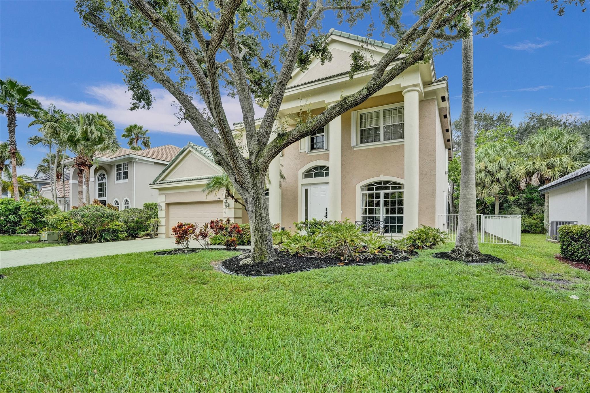 Beautiful 4 bedroom + OFFICE, 3.5 bathroom home with screened-in pool and lake view in a gated community close to A+ Parkland schools! Pool and lawn service included! Chef's kitchen, Stainless steel appliances, Sub Zero refrigerator, powerful modern hood vent, kitchen island with wine cooler. Volume ceilings, crown molding, large walk-in closets with custom cabinetry, real wood floors on stairs & 2nd floor. Large primary bedroom with sitting area and huge closet, New Samsung Washer & Dryer, Accordion hurricane shutters, Bose surround sound, all 4 bedrooms upstairs and office downstairs. Furniture can stay or go. Tandem 3 car garage was converted to movie theater/playroom with AC units - landlord is willing to convert back to garage if renter wants. No HOA approval. Fast landlord approval.