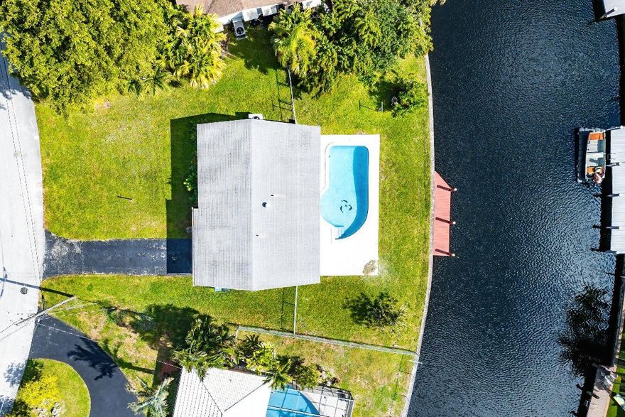 This beautifully updated 2 bedroom, 1 bath single-family home offers true South Florida living with a private dock and ocean access (fixed bridges). Enjoy a newly renovated kitchen and bathroom, bright open living spaces, and a sparkling pool overlooking the peaceful canal. Perfect for boating enthusiasts and those seeking a relaxed waterfront lifestyle. With no HOA, you'll have the freedom to make this home your own or as an investment property or vacation home.  Move-in ready and ideally located near dining, shopping, community parks, Wilton manors, I95 and the turnpike.