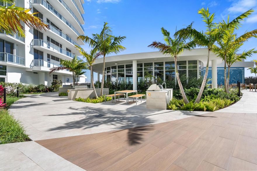 This gorgeous new construction waterfront condo offers bright, easy living with stunning Intracoastal views. Flooded with natural light through floor-to-ceiling glass, the residence features high-end finishes, a clean modern design, and a layout that's perfect for enjoying South Florida's mild winters and relaxed coastal lifestyle. Inside, you'll find 10' ceilings, porcelain tile floors, a sleek kitchen with quartz waterfall countertops, premium Miele appliances, European cabinetry, and induction cooktop. Spa-like baths include a freestanding soaking tub, full-height tiled shower, and floating vanities, while smart-home-ready features make this a true lock-and-leave home.
The building's amenities rival those of a luxury resort, with multiple (rooftop) pools, cabanas, spa, fitness and wellness spaces, bowling alley, golf and sports simulator, movie theater, club and lounge areas, and even spaces for kids and teens. The building allows 2 pets and leasing once a year. Additional conveniences include valet service, garage parking, concierge, and on-site waterfront dining at SeaHawk Prime by David Burke. Walk out to the waterfront promenade or enjoy private beach club access on Singer Island. Perfectly located close to shopping, dining, and golf, just 10 minutes to the beach and about 20 minutes to downtown West Palm Beach and PBI. This is effortless waterfront living at its best.