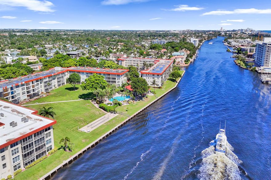 A Boater's Paradise in Lighthouse Point!Discover this hidden gem in Palm Aire at Coral Key, surrounded by multimillion-dollar homes and just minutes to Deerfield Beach, Pompano Beach, and the Hillsboro Inlet. This newly renovated 1BR/1.5BA coastal condo offers stunning waterway and Intracoastal views with dock space available at $3/ft (based on availability). The light-filled living area features tile floors throughout, a remodeled kitchen with newer stainless steel Samsung appliances, and an in-unit washer/dryer. The spacious primary suite includes 3 closets (one walk-in) and an ensuite bath, plus a half bath for guests. Enjoy serene views from your private covered balcony. This all age community amenities include a heated waterfront pool, sauna, shuffleboard, BBQ area,