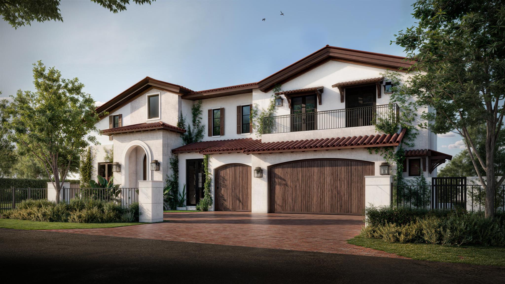 Nestled in the prestigious Old Floresta neighborhood, this exquisite Mizner-inspired new-construction home redefines timeless luxury. Featuring 5 expansive bedrooms, 6 full bathrooms, and a refined half bath, this residence masterfully blends family comfort with sophisticated entertaining. A spacious 3-car garage offers ample room for vehicles and storage. Step outside to a stunning tropical pool, enveloped by lush, artfully designed landscaping, crafting a serene private retreat. Inside, the home exudes sophistication with premium finishes throughout. At its core lies an open-concept kitchen--a culinary masterpiece with a grand island and custom range hood, harmonizing elegance and functionality. This is architectural luxury at its finest.
