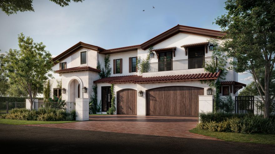 Nestled in the prestigious Old Floresta neighborhood, this exquisite Mizner-inspired new-construction home redefines timeless luxury. Featuring 5 expansive bedrooms, 6 full bathrooms, and a refined half bath, this residence masterfully blends family comfort with sophisticated entertaining. A spacious 3-car garage offers ample room for vehicles and storage. Step outside to a stunning tropical pool, enveloped by lush, artfully designed landscaping, crafting a serene private retreat. Inside, the home exudes sophistication with premium finishes throughout. At its core lies an open-concept kitchen—a culinary masterpiece with a grand island and custom range hood, harmonizing elegance and functionality. This is architectural luxury at its finest. porcelain tile and sleek quartz countertops, adding a modern touch to every room. With its seamless blend of sophistication and comfort, this home is perfect for those who appreciate the finest in design and craftsmanship.