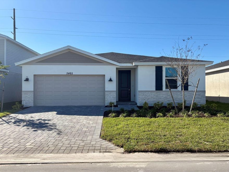 Brand new, energy-efficient home available NOW! 4 bed, 3 bath home with 1,988 sq. ft. of luxurious living space. Featuring all block construction, impact windows, spray foam insulation to ensure a comfortable and cost-effective living environment year-round. Upgrades include all appliances, window blinds, smart home technology, a garage door opener, and quartz countertops The primary suite is tucked in the rear of the home offering plenty of privacy and features a spacious walk-in closet and shower. Homeowners will enjoy a gated community of single-family homes built with the innovative, energy-efficient features that Meritage Homes is known for. With easy access to I-95 and downtown Vero Beach, Hampton Park is ideally close to shopping and dining, entertainment, and pristine beaches.