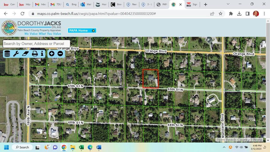 This is The Acreage/Loxahatchee life!  High and dry 1.15 acre lot located just four lots off of a paved dead end road. Ready to be cleared, with only small pine trees and bushes; you can build your dream home in a short time. Great looking neighbors too! This a great place to build your beautiful dream home or small ranch in the Florida countryside. Come see why people are flocking to this wonderful neighborhood with their expansive yards and residents love of hobbies, nature, your rv, boat, trailer horses and other animals and there is space to create and realize your dreams. Minutes to shopping, schools, banks, grocery stores, gas stations, etc. *** No HOA! Don't miss it!