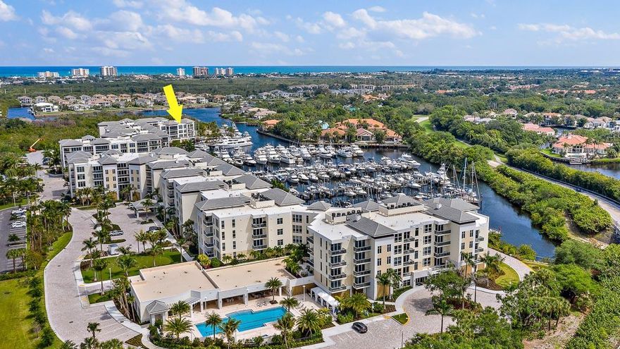 Magnificent intracoastal sunrise and sunset views from this one of a kind luxurious SOUTH FACING Penthouse just blocks from the ocean. Elegance begins as you step from your private keyed elevator to an open floor concept coupled with 12' Floor to ceiling windows FACING EAST SOUTH AND WEST allowing for intracoastal views from nearly every room AND the oversized balconies. This is the only intracoastal view in Azure. Luxury continues with high-end finishes, custom cabinetry, full size wine cuvee, walk-in closets, bonus room, fireplace, electric shades & more. 24/7 manned gate, full service marina, dock availability, business center, lockers & sauna, putting green & golf simulator. Temperature controlled garage, heated pool & spa, fitness center, club room & climate controlled wine room!