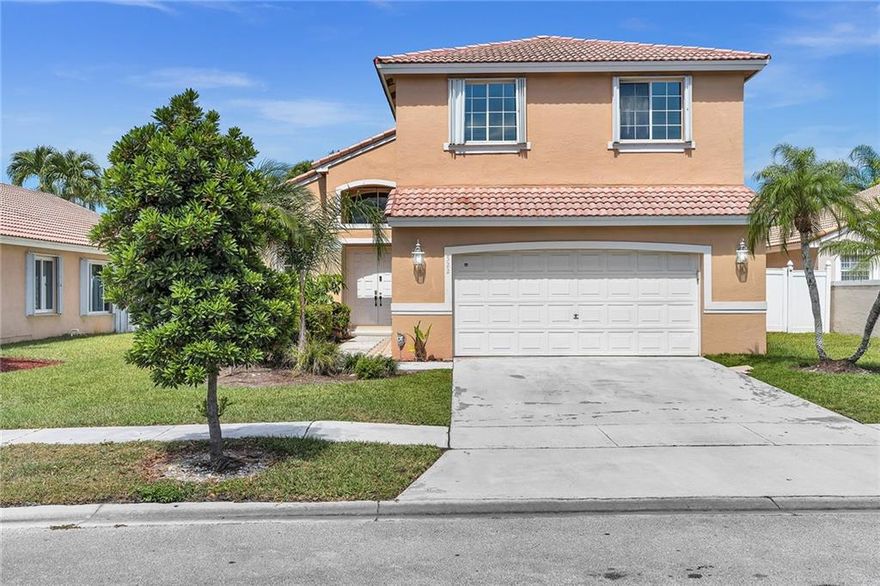 BACK ON THE MARKET DUE TO BUYER FINANCING! Large 5-bedroom, 2.5-bathroom home with oversized pool located in the sought after, gated Community of Estancia in Pembroke Pines. Double door entry with lots of natural light, separate living room, formal dining and family room. Beautifully renovated kitchen with new appliances. Large salt water pool & spa with fenced-in backyard, accordion shutters, new tankless water heater and AC updated in 2020. Located near the community pool & fitness center, A-rated schools, shopping and dining. Easy access from major highways. From I-75 head West on Pines Blvd to main entrance traffic light on 186 Ave. to Estancia