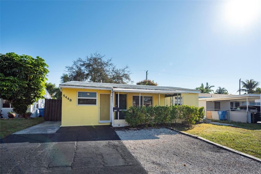 Charming, SPACIOUS 3-BD/1-BA home in wonderful North Andrews Gardens neighborhood. LARGE BEDROOMS. Terrazzo floors. UPDATED kitchen & bathroom. HURRICANE IMPACT WINDOWS & DOORS. WASHER/DRYER. Great, FENCED-IN BACKYARD. Ideal location close to shopping, dining & schools (elementary, middle & high schools).