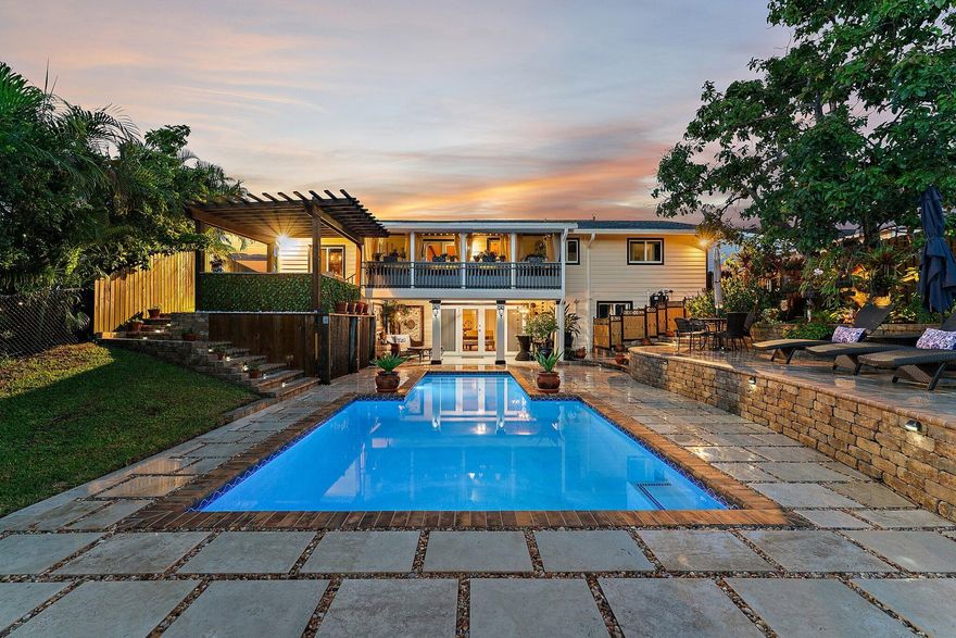 BRAND NEW ROOF - NO FIXED BRIDGES. Experience true Florida luxury in this stunning Mediterranean-style waterfront home, perfectly combining elegance, comfort, and functionality. A rare find, this home features a true basement that opens directly to your new saltwater pool with a heater--perfect for those cooler Florida evenings. Embrace the ease of direct ocean access with NO FIXED BRIDGES--a boater's paradise right in your backyard! Inside, you'll find 4 spacious bedrooms, an office and 3 beautifully appointed bathrooms, along with two expansive living areas that offer the perfect setting for both relaxation and entertaining. The gourmet kitchen is a chef's delight, boasting high-end finishes and top-quality appliances for effortless culinary creativity. So Many​​‌​​​​‌​‌​​​‌‌​​​‌‌‌​​‌​​‌‌​​​​ Upgrades!!