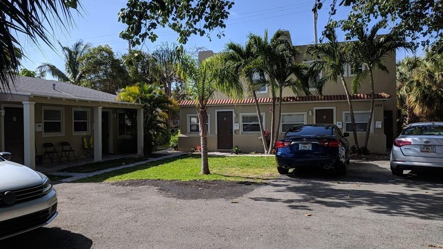 Charming Spanish style one bedroom one bath located two blocks from intercoastal. all tile flooring, white kitchen cabinets, stone counter tops, shower and bathroom