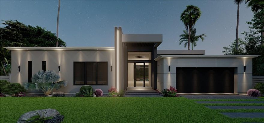 Brand new single story contemporary masterpiece to be delivered in first quarter of 2023. Luxury at every corner as you enter into 16' vaulted ceilings w/floor to ceiling windows and doors. 4 large bedrooms, 5 full baths, 2 car garage. 82ft of Ocean Access directly on the Middle River. Every inch of this property will be brand new including the dock, seawall, pool and more. Bal Harbour is the best kept secret community - an unmanned, gated community in a fantastic location in east Ft. Lauderdale. Less than a mile to the Ocean, less than a mile to Galleria Mall and under 3 minutes to famous Las Olas Blvd restaurants and shops. Walking distance to Whole Foods, Trader Joes and Federal Hwy Shopping/Restaurants. You still have time to add your own taste and touches to some of the design!