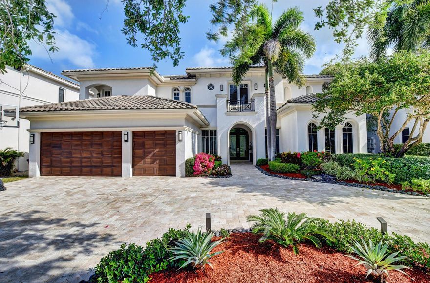 Spectacular renovated contemporary estate with open floor plan. Impact Glass and Doors. No details missed on this custom home designed by Michael Brosche. Travertine and wood floors throughout. New dream modern oversized kitchen with Subzero Wolf refrigerator and wine cabinet, Miele appliances and coffee maker, 2 dishwashers, icemaker and custom porcelain countertops. Spacious master bedroom with his/hers closets, morning, bar, sitting area and a private deck. Four bedrooms with private bathrooms and built in closets. Game room with pool table. Built-in private office. Lutron light system. New travertine driveway and pool deck with a private heated oversized pool and raised spa. Custom lighting in front and back. FULL HOUSE GENERATOR. MOVE IN READY. Must see to appreciate.