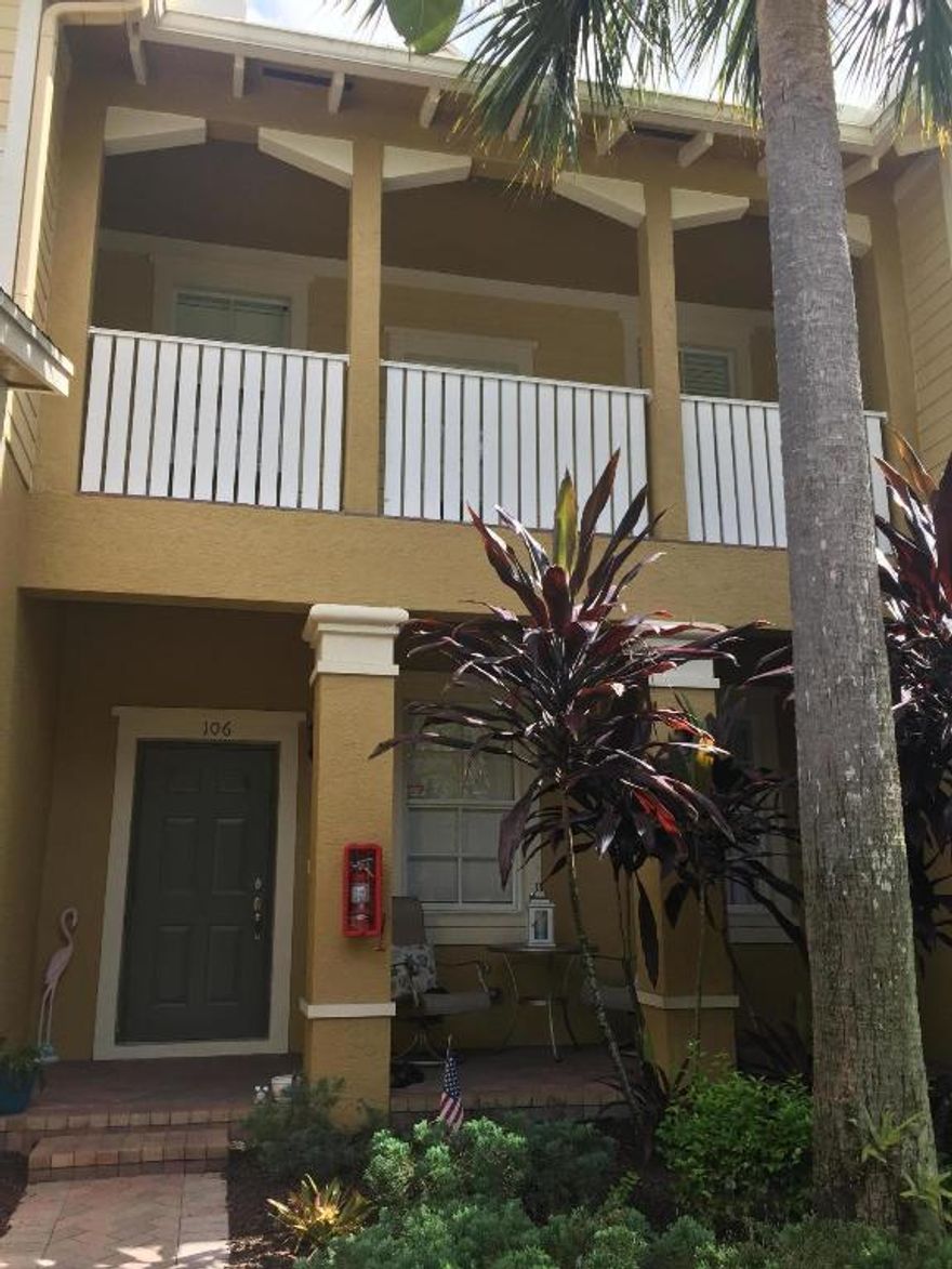 Totally remodeled top to bottom in 2018.   Beautiful new floors throughout the home.  Updated kitchen with quartz countertops and stainless appliances.  Both bathrooms and half bath were updated as well.   Master bedroom offers an outside balcony that is not available in all of the properties.
This home also offers a large outside patio for 
relaxing or a barbque .  1 car garage. Steps to the pool. Available furnished as well for $2775.00 Furnished seasonal $4,200.