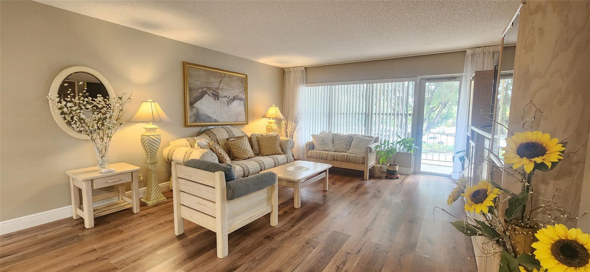 Welcome to this luxury high-rise adult community (55+) with a 24/7 secured lobby, many amenities, and a central location close to restaurants, highways, and more. Bright and airy 2/2 units with a split floor plan. It features newly replaced laminated flooring and a renovated bathroom. There is a large balcony for you to enjoy! The rent includes water, basic cable, and internet. Hurry, it is priced to rent quickly.