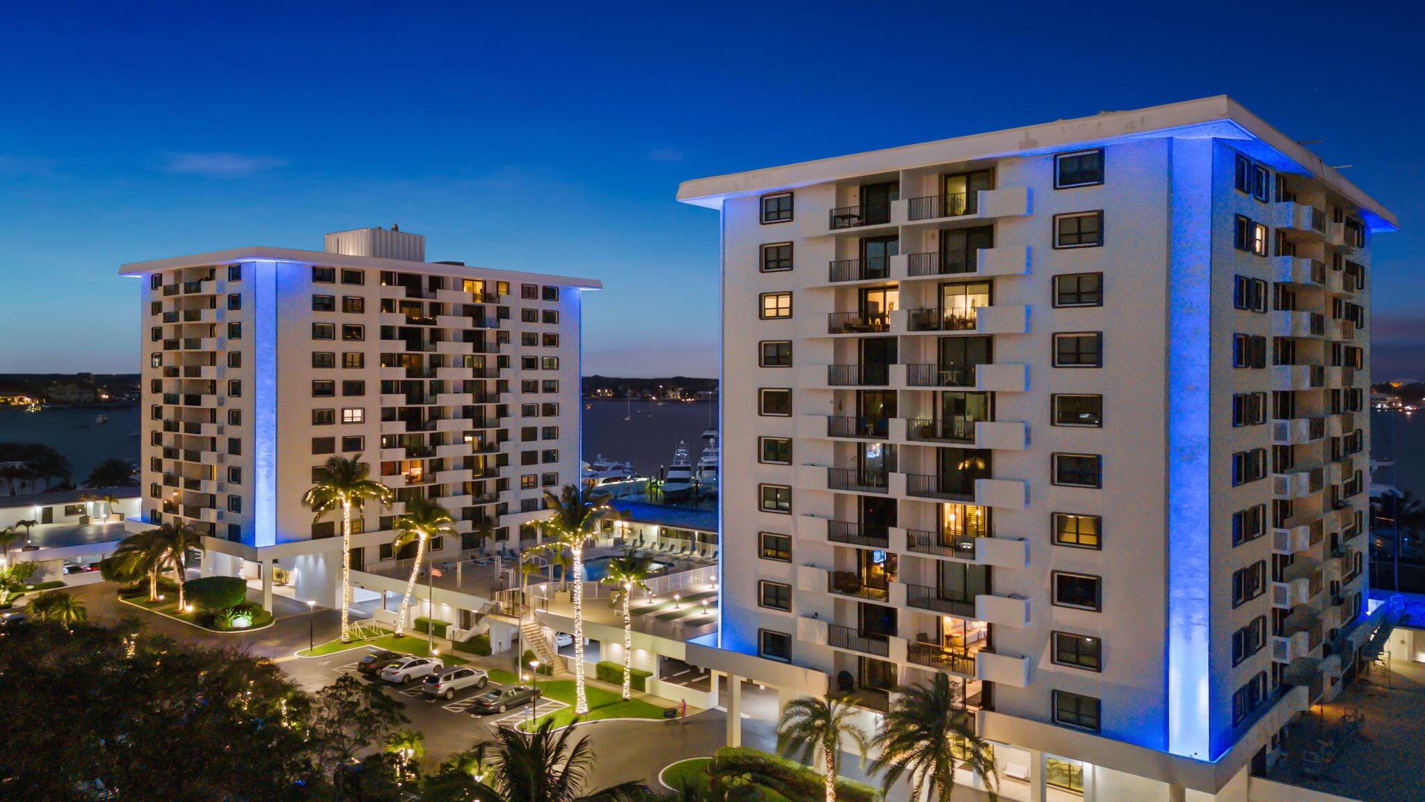 Welcome home to 1200 Marine Way 607! Indulge in fine coastal living in this stylish 2-bedroom, 2-bathroom condo where waterside living and city skyline views await! The kitchen boasts updated cabinetry, sleek granite countertops, and stainless steel appliances, complemented by stylish tile flooring that extends through the kitchen and living areas. The split-bedroom floor plan features a serene master suite with a walk-in closet and an en-suite bath showcasing a walk-in shower and ample vanity cabinetry. The second full bath offers a relaxing soaking tub. Both bedrooms are enhanced with wood-look vinyl flooring for a warm, modern touch. Step onto the expansive balcony and take in breathtaking skyline views. This condo also includes additional storage space,
