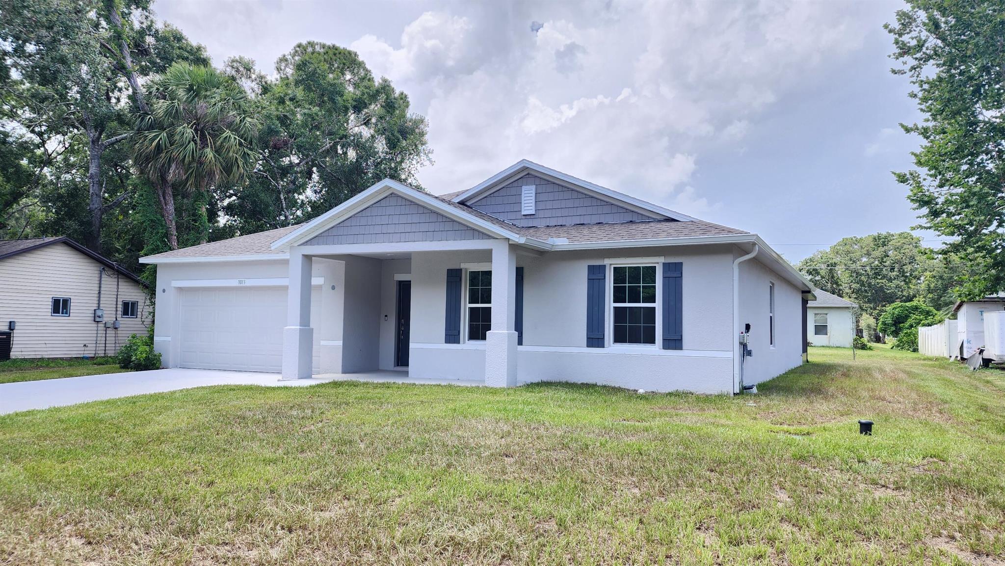 NEW Construction. Spacious 4 BR 2 BA 2 CG rental in central Palm Bay Area. Granite tops, stainless steel appliances, tile throughout.. Great location close to shopping and schools. First, Last and security required. No pets. Application required.