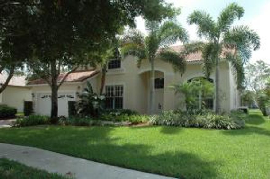 One of the best views in the community. Beautifully updated eat-in kitchen, with granite counters, breakfast bar, built-in wine cooler, and stainless steel appliances. Central vac. Master on ground floor. Saturnia marble floors on main level.Huge screened patio and pool area. Child fence included.Excellent school district. Close to shopping and all amenities.