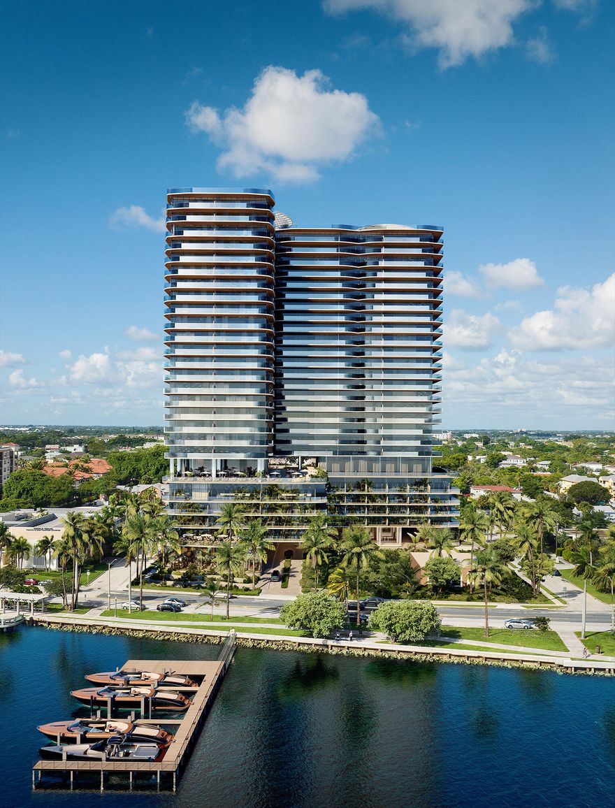 With vertical construction now well underway, Olara introduces a first-of-its-kind luxury waterfront lifestyle along North Flagler Promenade. Thoughtfully designed 2- to 4-bedroom plus den residences by Gabellini Sheppard showcase refined finishes, floor-to-ceiling windows, and sweeping views of the Intracoastal and Atlantic Ocean. Centered on health, wellness, and five-star service, Olara features two acres of world-class amenities, multiple pools, daily fitness and Pilates classes, a Wright Fit Training center, and dining by the world-renowned JoseAndres Group. Managed by ARCH Amenities, creators of Baccarat Residences, this 26-story resort-style sanctuary delivers full-service living one mile from Palm Beach Island with a full-building generator and low HOA fees.