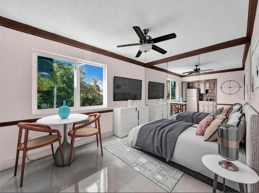 Cozy Studio In The Heart Of North Miami. Impact windows, porcelain tile floors, nice size kitchen and bath. Beautifulrelaxing community, washer and dryer in building. Ideal for Investor or owner occupant to buy the cheapestapartment in North Miami. Take a kayak or paddle board and take a scenic ride over million dollar mansions, andbeautiful water to the beach. THIS UNIT HAS NO ASSIGNED PARKING SPOT, STREET PARKING ONLY. Centrallylocated in the heart of North Miami minutes to Aventura, beach, walk to FIU campus.