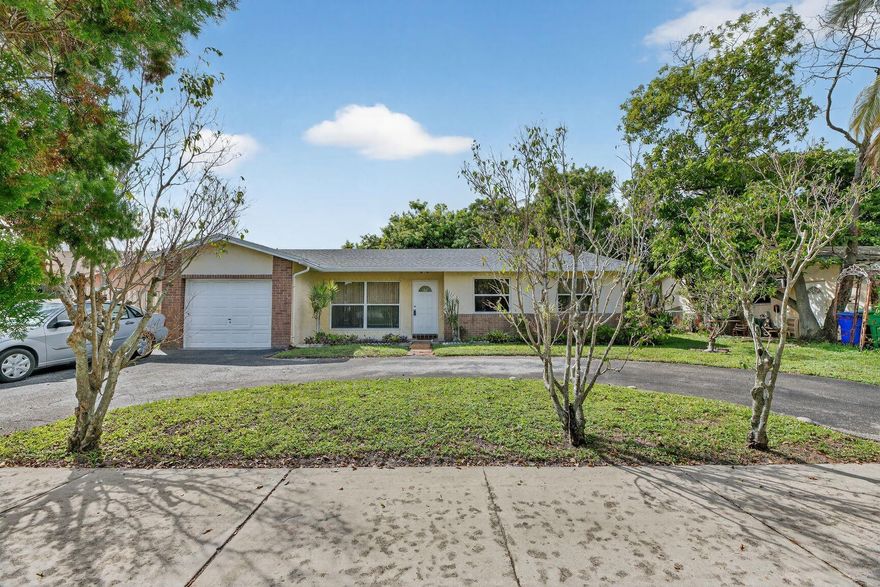 Incredible opportunity to own a 3 bedroom. 2-bathroom home in Pembroke Pines. NO HOA, ample parking, huge back yard. New roof and water heater Newer  A/C.  Only a short distance from parks, schools, shopping centers, and major highways.