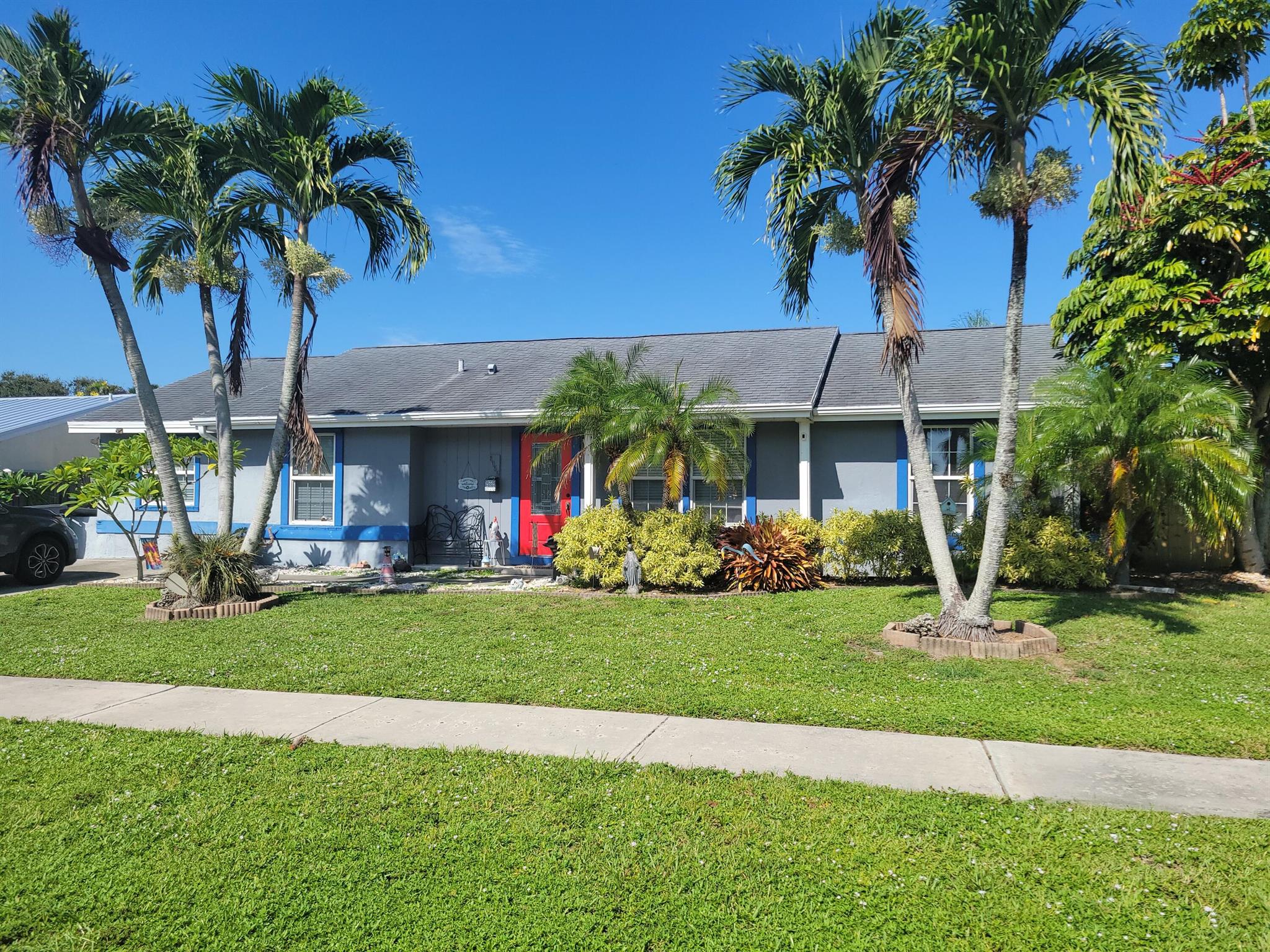 Welcome to your slice of paradise, in the sought after, Le Chalet subdivision of West Boynton Beach. This dream home with open concept is 3BR/2BA with a versatile split bedroom layout. Perfectly situated on a corner lot of this quiet, family-friendly neighborhood. At end of the day, you can step outside and enjoy the Florida lifestyle year-round in this beautiful back yard and in ground pool