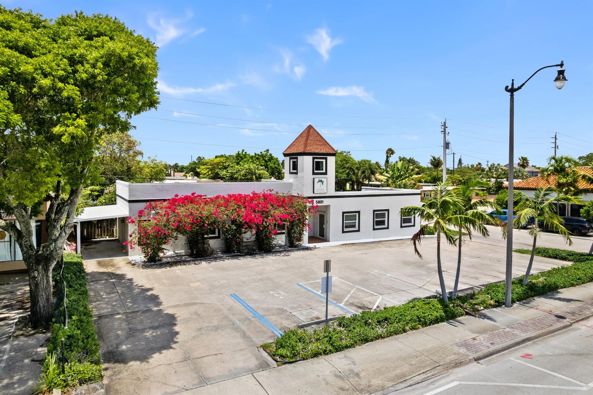 Introducing a rare opportunity to own a fully renovated, stand-alone commercial building located in the highly desirable SoSo neighborhood of West Palm Beach. Currently home to Palm Beach Spine and Sport (PBSS), this property presents the ideal setup for an owner/user with built-in income or a long-term investor looking for a high-visibility asset with flexible zoning potential.PBSS to remain as a tenant post-closing through the 2025-2026 season at a negotiated lease rate - generating immediate income. Flexible Neighborhood Commercial Zoning: Ideal for office, retail, or medical use; allows 1 to 3 stories. 2,217 SF under air with two areas ready for expansion, adding 500+ SF per survey. Fully renovated interior with hurricane impact windows and doors throughout. Roof replaced in 2015.