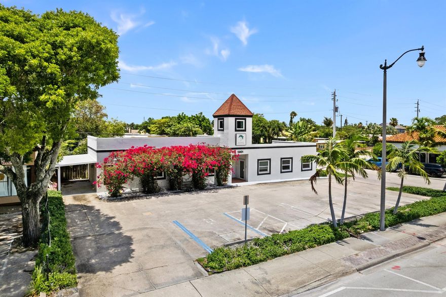 Introducing a rare opportunity to own a fully renovated, stand-alone commercial building located in the highly desirable SoSo neighborhood of West Palm Beach. Currently home to Palm Beach Spine and Sport (PBSS), this property presents the ideal setup for an owner/user with built-in income or a long-term investor looking for a high-visibility asset with flexible zoning potential.PBSS to remain as a tenant post-closing through the 2025-2026 season at a negotiated lease rate - generating immediate income. Flexible Neighborhood Commercial Zoning: Ideal for office, retail, or medical use; allows 1 to 3 stories. 2,217 SF under air with two areas ready for expansion, adding 500+ SF per survey. Fully renovated interior with hurricane impact windows and doors throughout. Roof replaced in 2015.