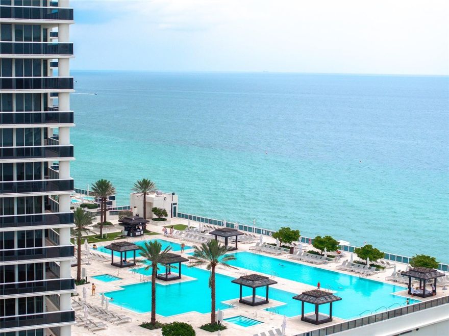 This 15th-floor condo offers luxury beachside living with direct beach access and a private, resort-like lifestyle. The furnished unit is in a safe building with strict security, featuring a gorgeous lobby, 24-hour concierge, and an on-site restaurant. Amenities include a 50,000 sq. ft. fitness center, multiple pools, hot tub, a spa, and valet parking. Conveniently located near restaurants, shops, three Publix stores, and just a 10-15 minute walk to Golden Beach.   With easy access to I-95 and a quick drive to Fort Lauderdale International Airport, Aventura is approx. 10 minutes away, while proximity to Hard Rock Hotel & Casino adds entertainment options. The 15th-floor &prime location of the building is perfectly situated with no obstructions allowing for natural sunlight well past 1pm.