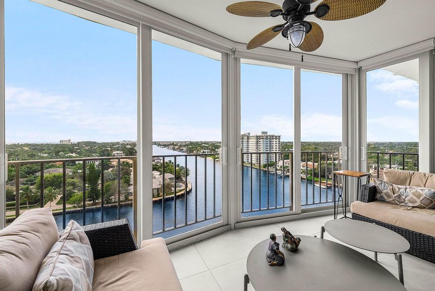 Rare opportunity in Seagate Manor. This penthouse offers direct ocean and Intracoastal panoramic views from two expansive terraces, perfectly positioned to capture both north and south exposures. Wake up to sunrise over the ocean and unwind with sunset views over the Intracoastal. This 2 bedroom, 2 bathroom residence features a new HVAC system, new water heater, and a whole-unit water filtration system, providing peace of mind and modern comfort. The building has completed a full restoration, adding exceptional long-term value. Located in Delray Beach, this 55+ community is just steps to the beach and the Seagate Beach Club, and within walking distance to vibrant Atlantic Avenue with its renowned dining, shopping, and entertainment. A truly unique opportunity to own a terraced