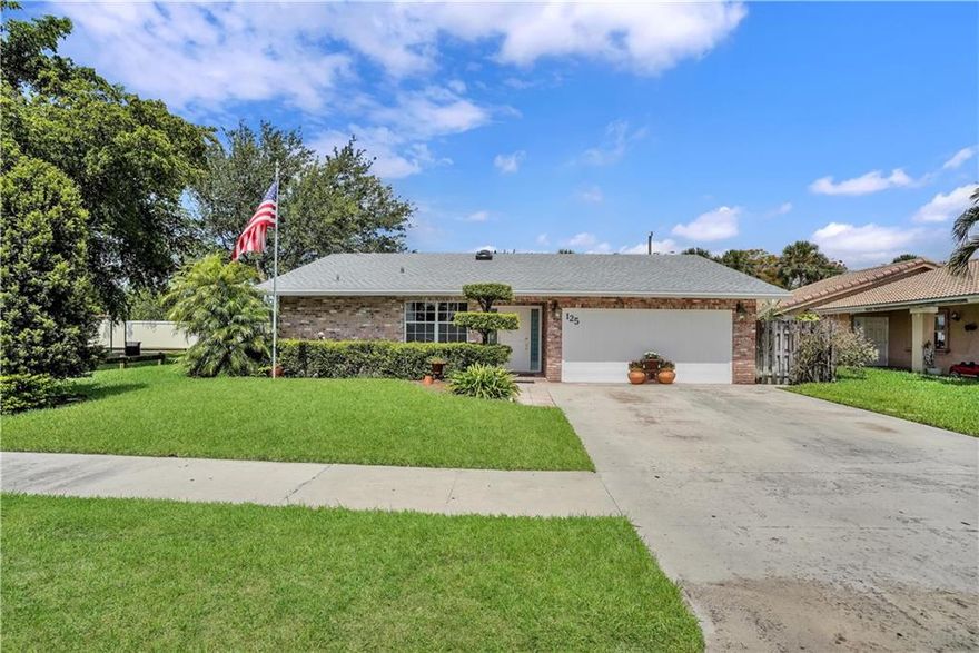 New Price! Motivated Sellers! Prestine Condition Home! Beautiful 3-bedroom 2 bath home. Open Kitchen with large island, stainless steel appliances, granite, high hats, newly painted inside & out, 6"crown molding & 6" baseboard throughout entire home, 36' Kitchen-Aid gas cooktop, Jenn-Air French door counter depth refrigerator, solar panels for hot water, sower system including Grohe body sprays, new roof.  Large yard, large shed.  No HOA. Must See. Close to I95, beaches, shopping.