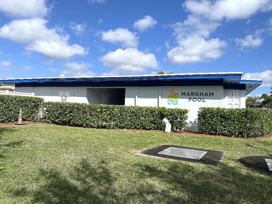 RENTABLE after 1 year. 2nd Floor unfurnished 1 BR & 1 Baths in Garden Style Building with LIFT. Steps from Markham S Community Pool. 2 Windowed ACs installed. Condo is ready for you to make it your own. Screened in Patio with garden view. Resort style active 55+ community w/ tons of amenities, 16 satellite pools, clubhouse, Olympic size indoor heated pool, professional exercise center, tennis, volley ball, bocce ball, luxury theater, movies, café, billiards, shuffle board, classes, sauna, outdoor pool, free bus transportation, near shopping & approx. 4 miles to beaches.