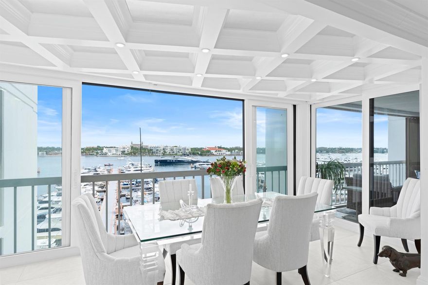 NEWLY RENOVATED! No detail has been spared. Direct East Intracoastal views!  3-Bed, 3-Bath apartment at Waterview Towers has undergone a complete overhaul, featuring Venetian plaster walls, new large porcelain tile floors, custom kitchen with top-of-the-line appliances, oversized wine fridge and much more. The living/dining area seamlessly connects to a large east facing covered terrace. Waterview Towers, a full-service building includes: full-time manager, front desk-concierge, valet, swimming pool, fitness facility, tennis and pickleball courts. Two deeded parking spaces. Prime location in close proximity to Palm Harbor Marina and right over the bridge from The Royal Poinciana Plaza (Hermes, Sant Ambroeus, PB Grill, YSL, etc) on Palm Beach Island.